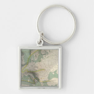 Hyetographic map Europe Keychain