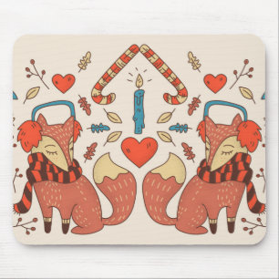 Hygee Christmas Fox Mouse Pad
