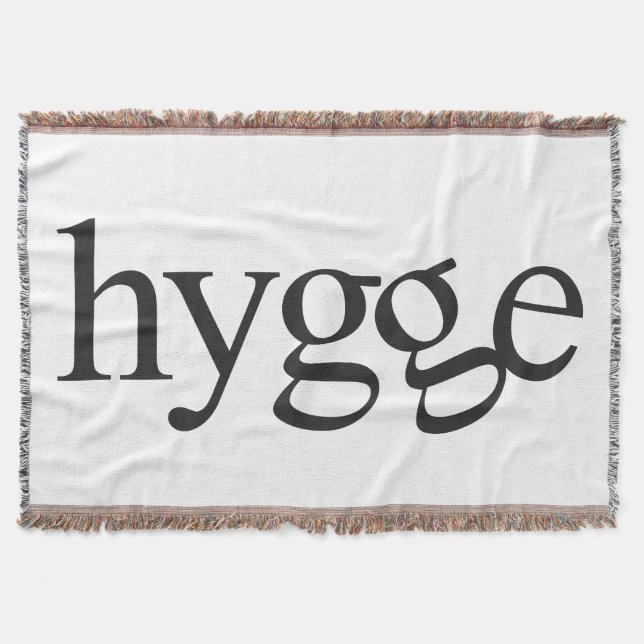 Hygge Black and White Throw Blanket (Front)