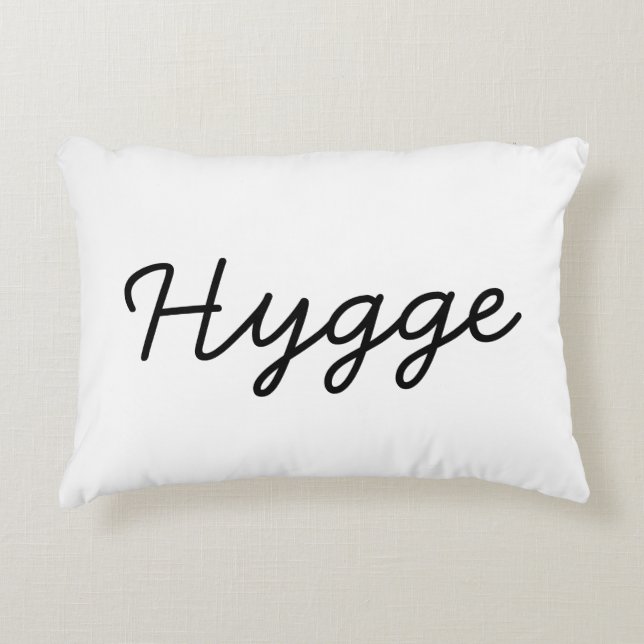 Hygge Black Elegant Accent Pillow (Front)