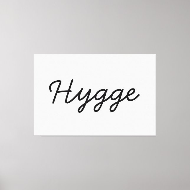 Hygge Black Elegant Canvas Print (Front)