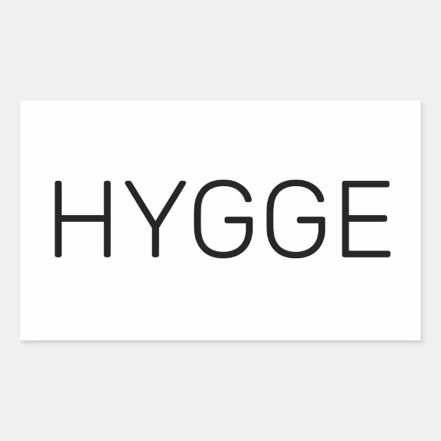 Hygge Black Sticker (Front)