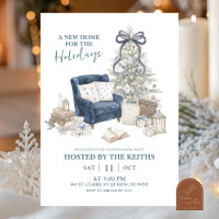Hygge Blue Winter New Home for Holiday Invitation