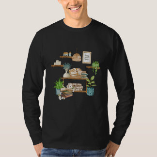 Hygge Cats Home Sweet Home Cluttercore with Books  T-Shirt