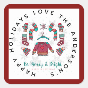 Hygge Christmas Ugly Sweater Festive Fun Gift Tags