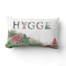Hygge Coussin - Aquarelle Nordic Winter Scenery