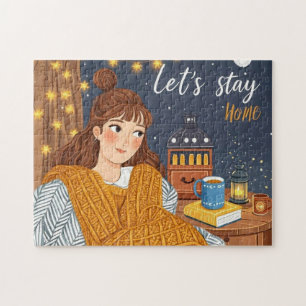 Hygge Cozy Candlelight Night Celebrate Jigsaw Puzzle