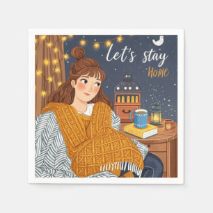 Hygge Cozy Candlelight Night Celebrate Napkin