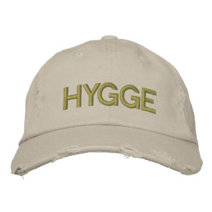 Hygge Danish Coziness Typography Embroidered Hat