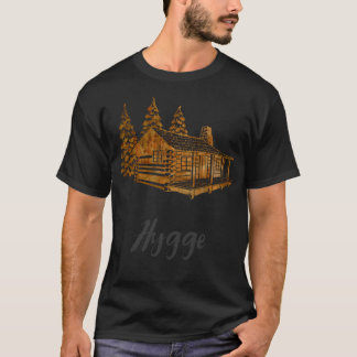 Hygge Design Of A Cosy Cabin By Woodland Doodles T-Shirt
