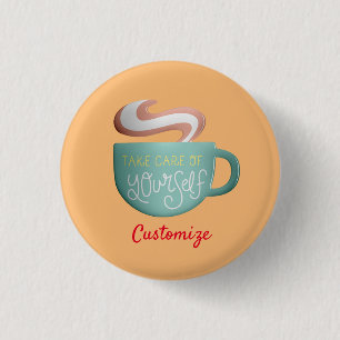 Hygge Drink Self-Care Thunder_Cove  1 Inch Round Button