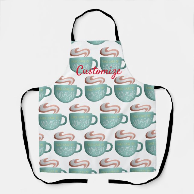 Hygge Drink Self-Care Thunder_Cove   Apron (Front)