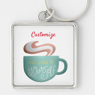 Hygge Drink Self-Care Thunder_Cove Keychain