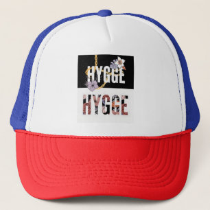 HYGGE Floral T-Shirt – Cozy Nordic Aesthetic with Trucker Hat