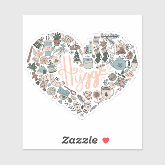 Hygge Heart Sticker (Sheet)