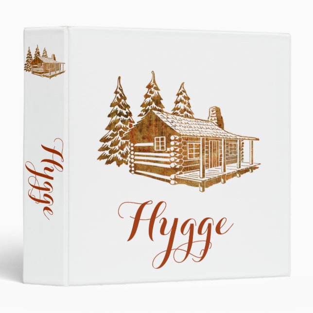 Hygge Log Cabin in the Woods Binder (Front/Spine)
