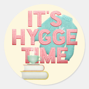 Hygge Time Classic Round Sticker
