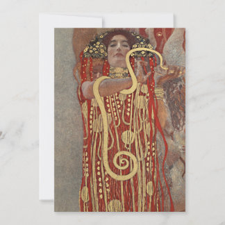 Hygieia by Gustav Klimt, Vintage Art Nouveau Invitation