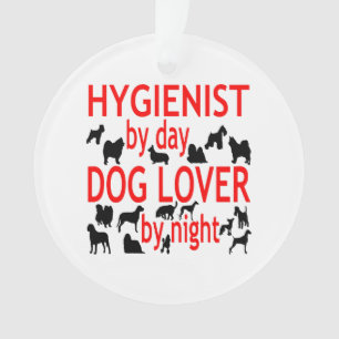 Hygiéniste Amoureux des chiens en rouge