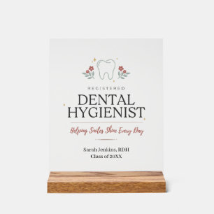 Hygiéniste Dentaire Inscrite Personnalisée Florale