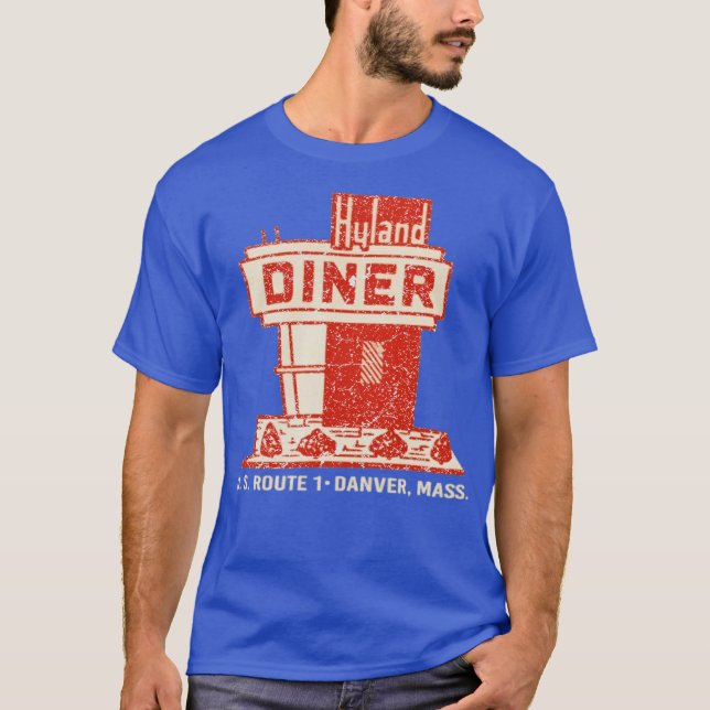 Hyland Diner T-Shirt - Danvers, MA Retro Route 1 R (Devant)