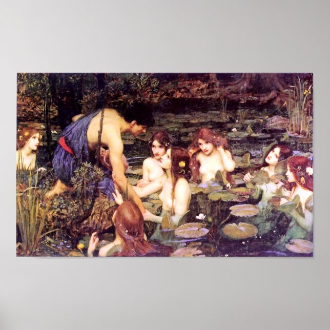Hylas and the Nymphs Poster (Front)