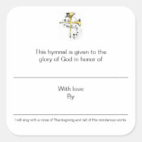 Hymnal Plates In Honour of