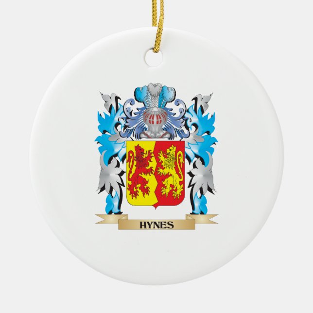 Hynes Coat of Arms - Family Crest Ceramic Ornament (Front)