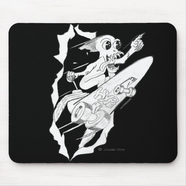 HYPE: Rocket Powered Skateboard Mouse Pad (Front)