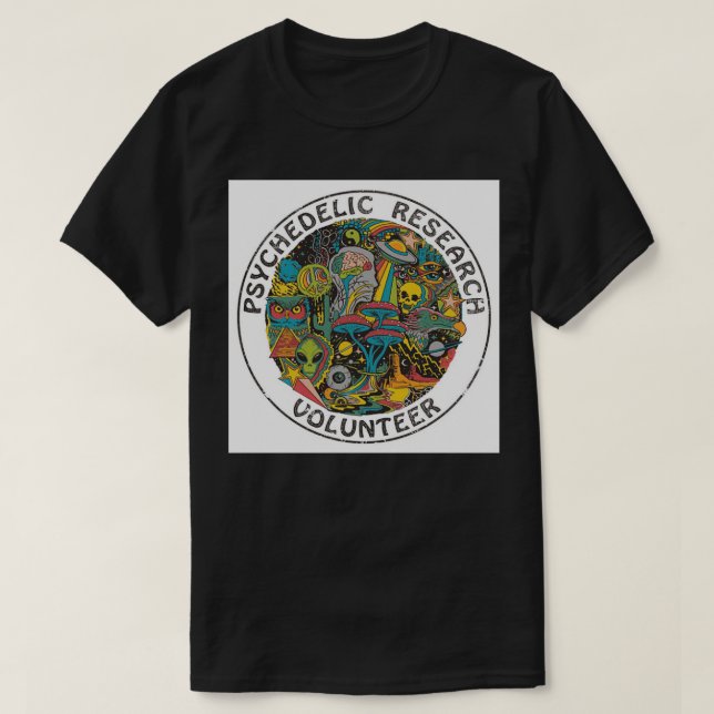 Hypebeast Vintage Psychedelic Research Volunr T-Shirt (Design Front)