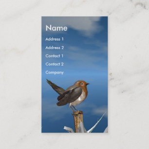 HYPER BIRDS / ROBIN RED BREAST MONOGRAM BUSINESS CARD