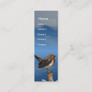 HYPER BIRDS / ROBIN RED BREAST MONOGRAM MINI BUSINESS CARD
