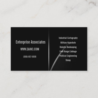 Hyper Black Collection: Horizon Arc Business Card