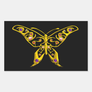 HYPER BUTTERFLY, black Sticker