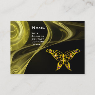 HYPER BUTTERFLY- bright  black yellow red Business Card