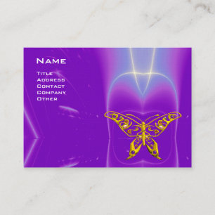 HYPER BUTTERFLY,LIGHT WAVES,Purple,Ultra Violet Business Card