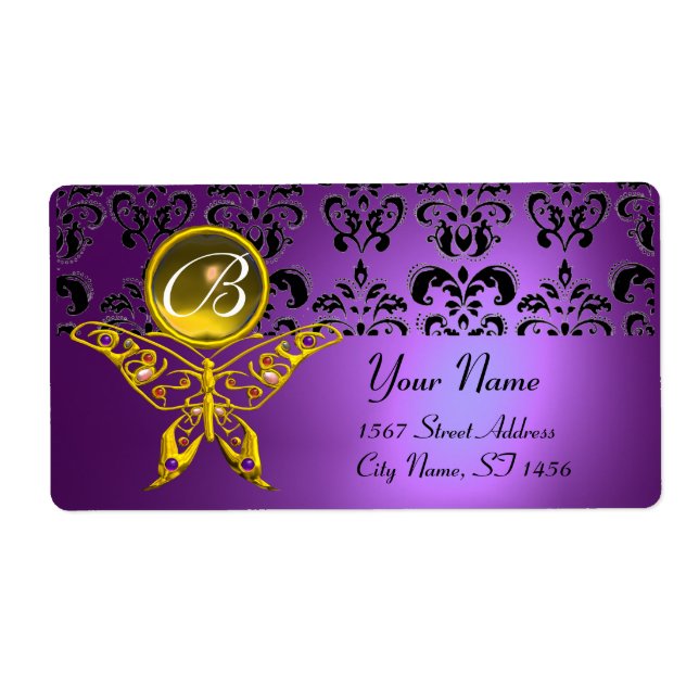 HYPER BUTTERFLY MONOGRAM purple damask topaz (Front)