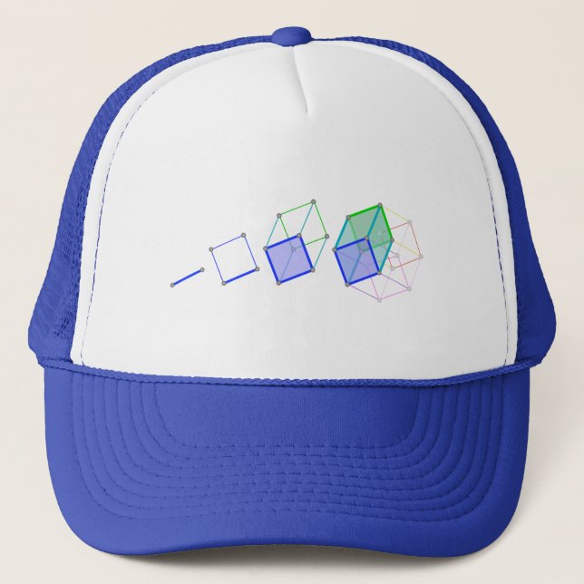Hyper Cube -- cool science in 4D! Trucker Hat (Front)