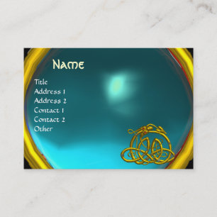 HYPER DRAGON ,AQUAMARINE , bright blue Business Card