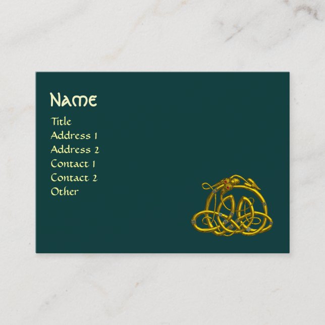 HYPER DRAGON ,green Business Card (Front)