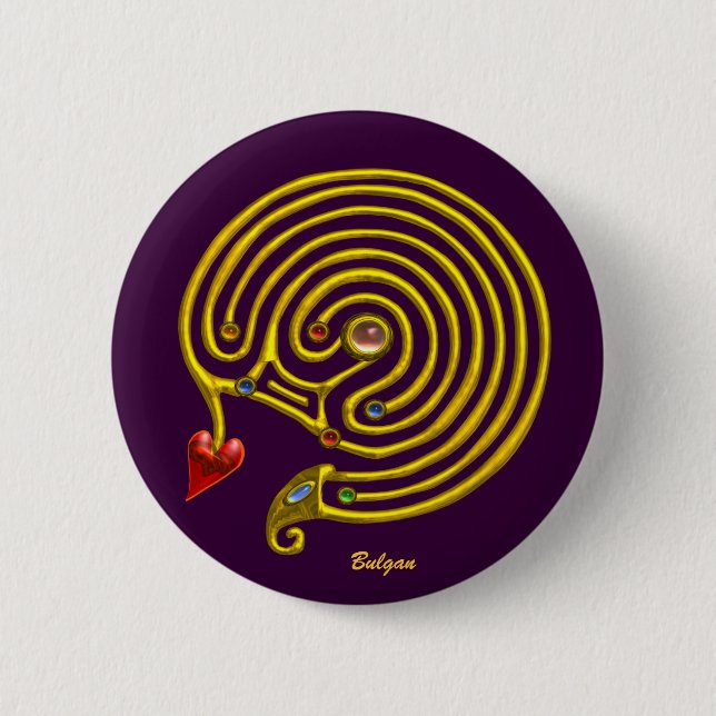 HYPER LABIRINTH 2 INCH ROUND BUTTON (Front)