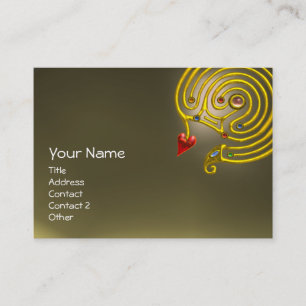 HYPER LABYRINTH AGATE ,red yellow grey Business Card