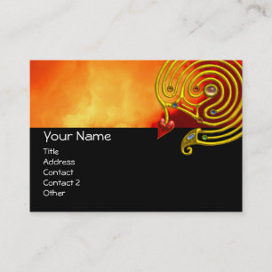 HYPER LABYRINTH ,black red yellow clouds Business Card