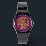 HYPER LABYRINTH,black Watch<br><div class="desc">Elegant, cool, artistic and unique design of a golden medieval labyrinth with shiny gem stones, bling.Very accurated jewel design,  modelling and rendering  by Bulgan Lumini (c).Part from series Hyper Talismans.</div>