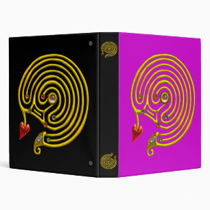 HYPER LABYRINTH ,black yellow,violet purple Binder