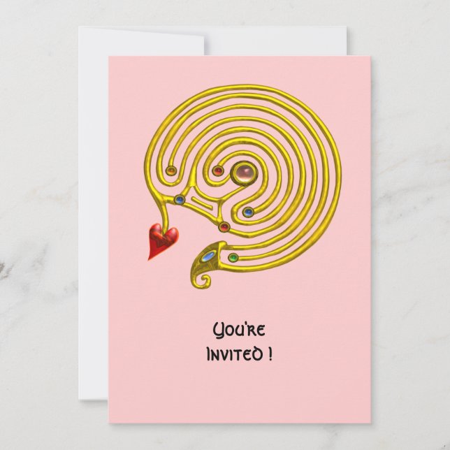 HYPER LABYRINTH ,pink Invitation (Front)