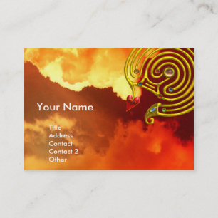 HYPER LABYRINTH ,red yellow clouds Business Card