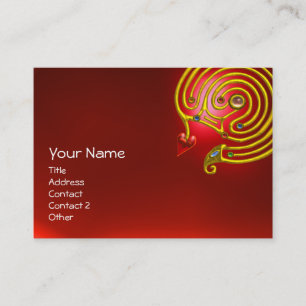 HYPER LABYRINTH RUBY ,black red yellow Business Card