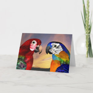 HYPER PARROTS / RED AND BLUE ARA CARD