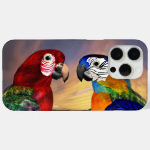 HYPER PARROTS /RED AND BLUE ARA iPhone 15 PRO MAX CASE